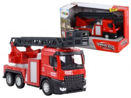 Hasičské auto s vysouvacím žebříkem 1:32 červené