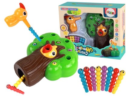 Zručnostní magnetická hra Nakrm ptáčka