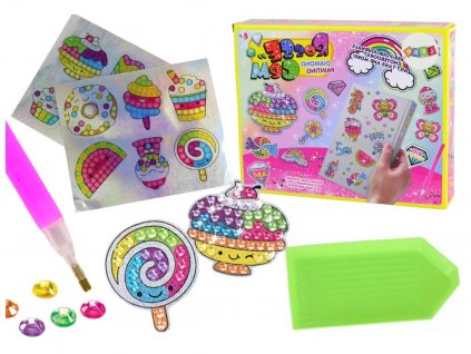 Sada diamantů na tvoření nálepek DIY sladkosti