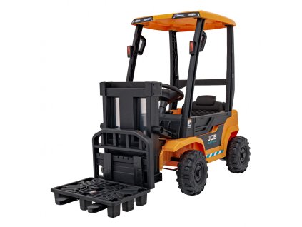 Dětský elektrický vysokozdvižný vozík JCB žlutý01