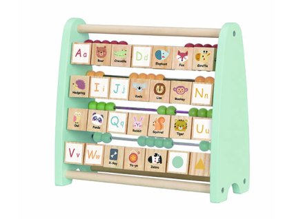 Dřevěná otočná abeceda Zvířata