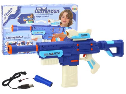Aku vodní pistole M416 500 ml modrá