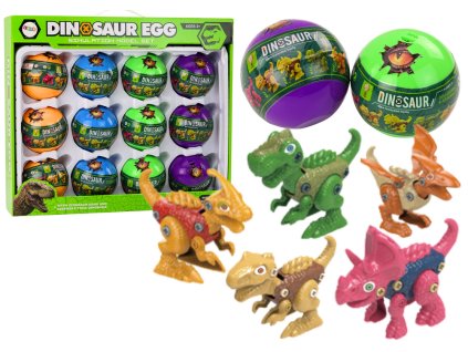212614 barevna sada 12 sroubovacich dinosaurich vajec