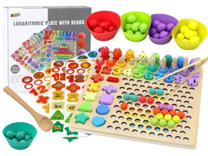 Dřevěná skládačka Učení čísel Rybářské třídění