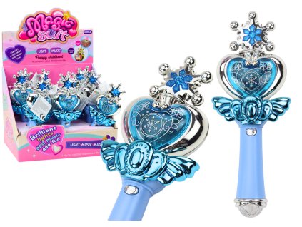Kouzelná hůlka princezny barevná světla a zvuky modrá