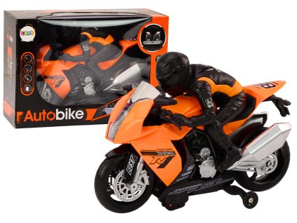 212155 motorka s motorkarem a s efekty oranzova