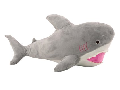 Plyšový žralok mazlíček 50 cm šedý
