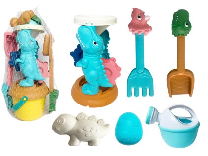 Sada hraček na písek mlýnek kyblík formičky dinosauři