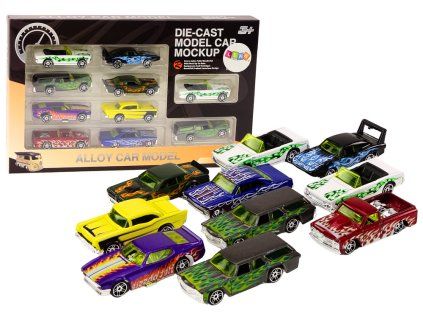 212410 sada kovovych auticek 1 64 10 ks