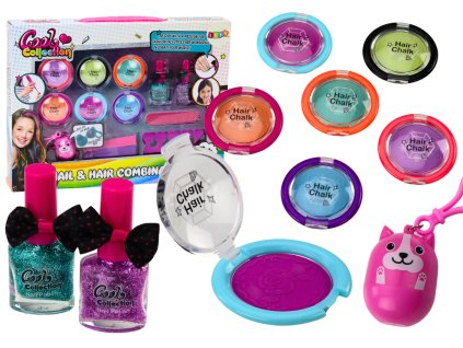 Sada krásy pro líčení a stylizaci nehtů s očními stíny a laky na nehty