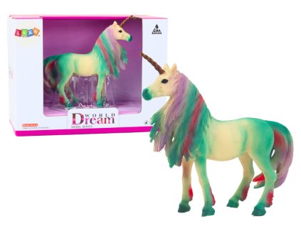 Sběratelská figurka - velký zelený jednorožec 11 cm