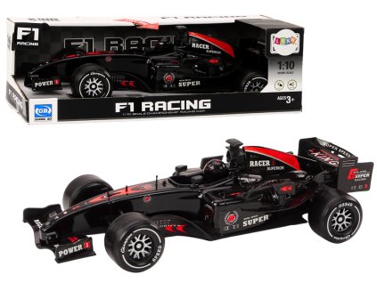 Sportovní závodní auto F1 s pohonem 1:10 černé se zvuky