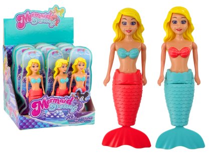 Vodní panenka mermaid natáčecí do vody plovoucí tyrkysová růžová mix