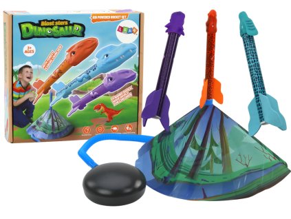 Vystřelovač raket hra Dinosauři les barevné pumpička