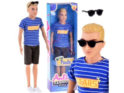 Anlily Stylový panáček v moderním tričku s proužky a kraťasy