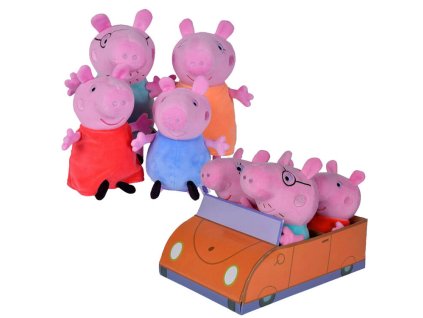 218161 simba sada plysaku prasatko peppa george maminka tatinek v aute