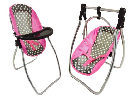 pol pl Hustawka dla Lalek Krzeselko do Karmienia Alice Gwiazdki Szaro Rozowa 19968 1