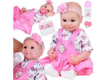 pol pl Urocza miekka Lalka bobas 50 cm jak zywa pampers butelka ZA5359 21399 11