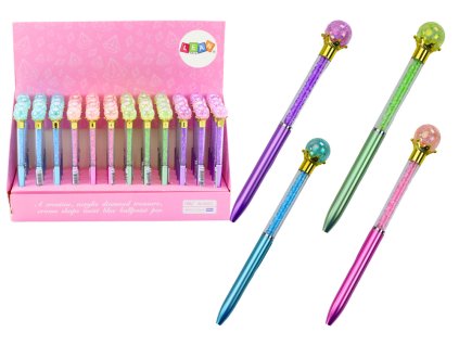 Propiska s věšteckou koulí modrý inkoust 0,7 mm mix