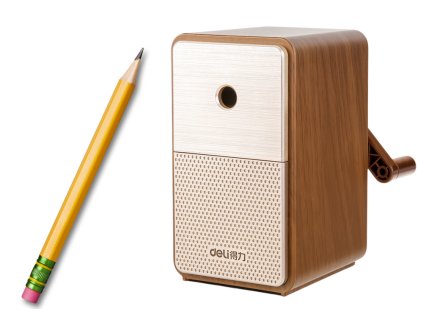 Stolní ořezávátko se zásobníkem hnědé