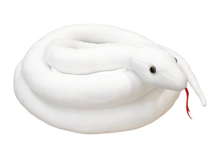 219934 plysovy had 110 cm bily