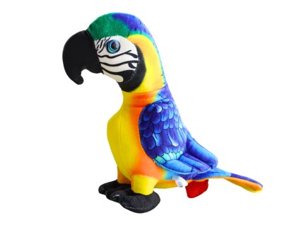 Plyšový papoušek 20 cm žlutý