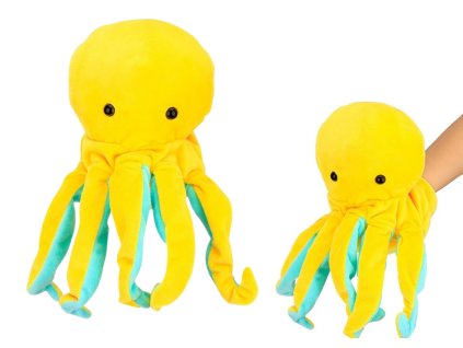 Plyšový maňásek chobotnice 25 cm žlutá