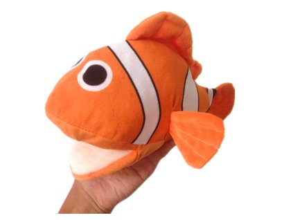 Plyšový maňásek ryba 25 cm oranžová