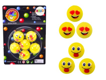 Sada gumových míčků emoji žluté