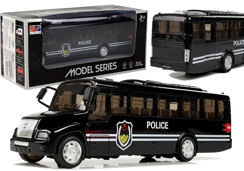 mamido Policejní autobusu s efekty černý