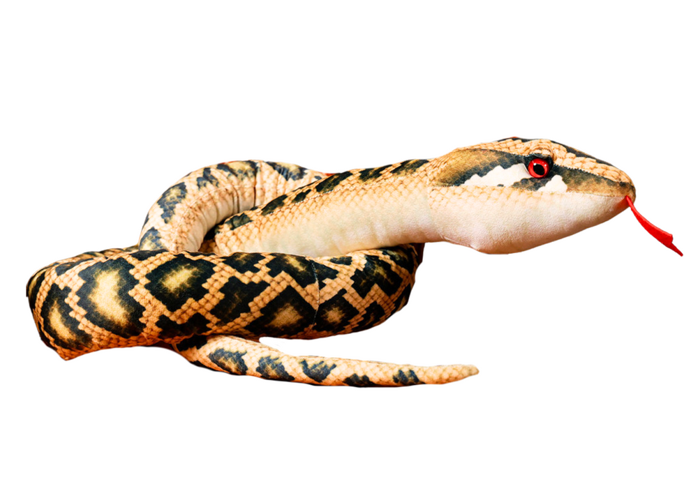 Levně Plyšový had 210 cm černý