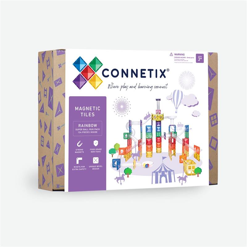 Levně Connetix Tiles - Magnetická kuličkodráha Super Pack 134 ks
