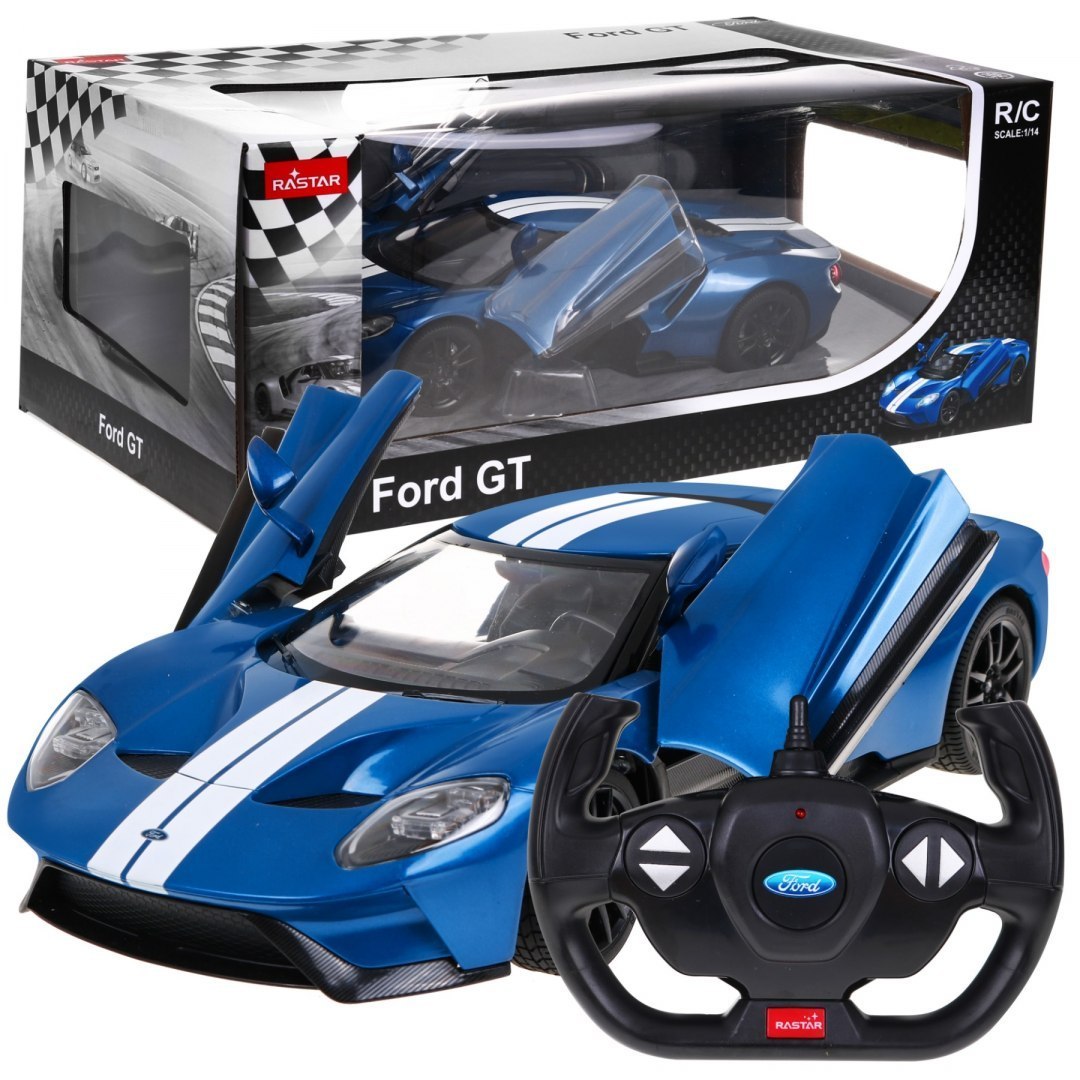 Levně RASTAR RASTAR Auto na dálkové ovládání R/C Ford GT 1:14 modré