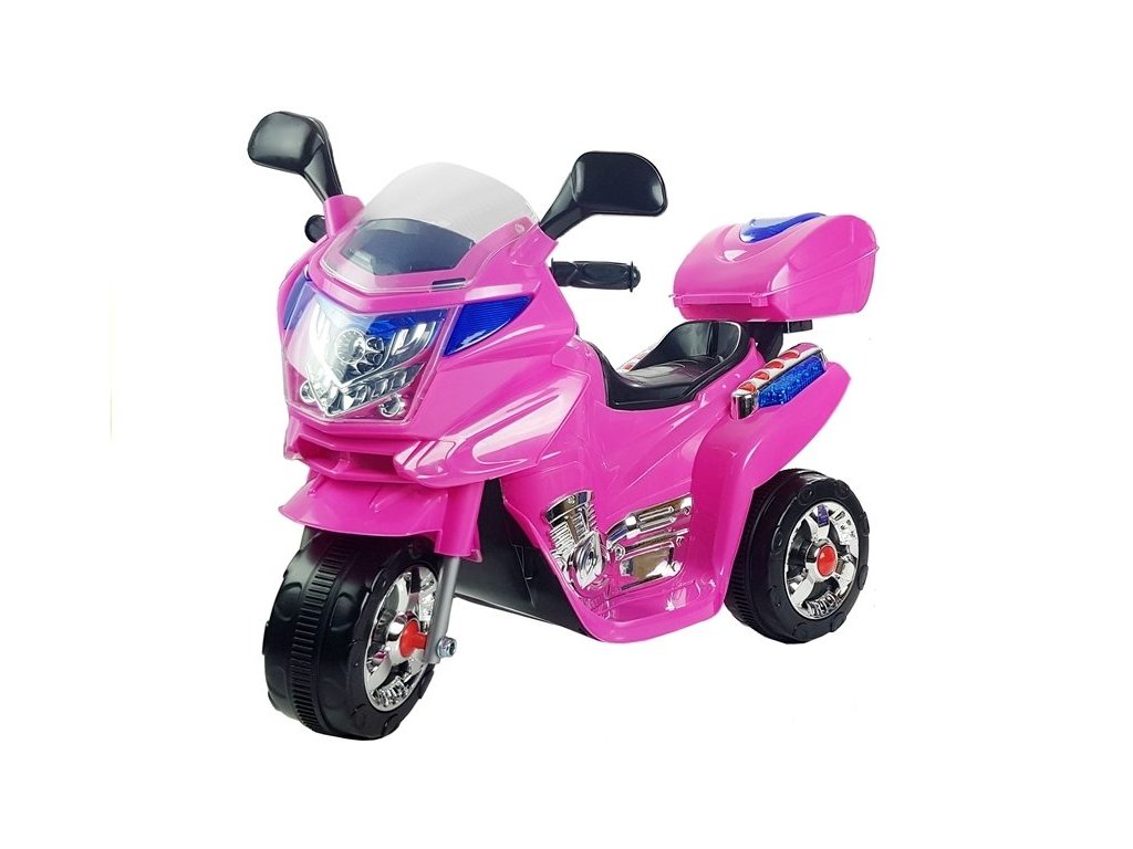 Levně Dětská elektrická motorka růžová