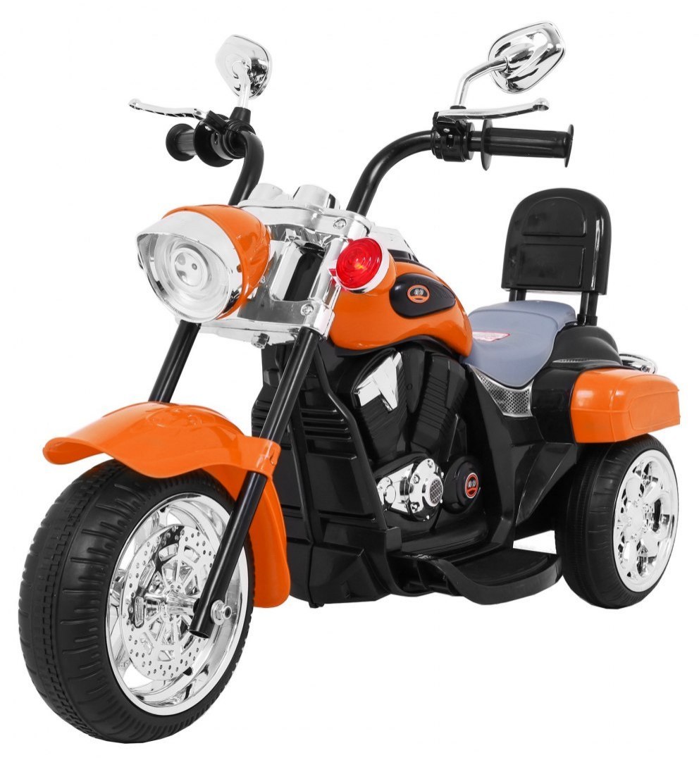 mamido  Dětská elektrická motorka Chopper oranžová