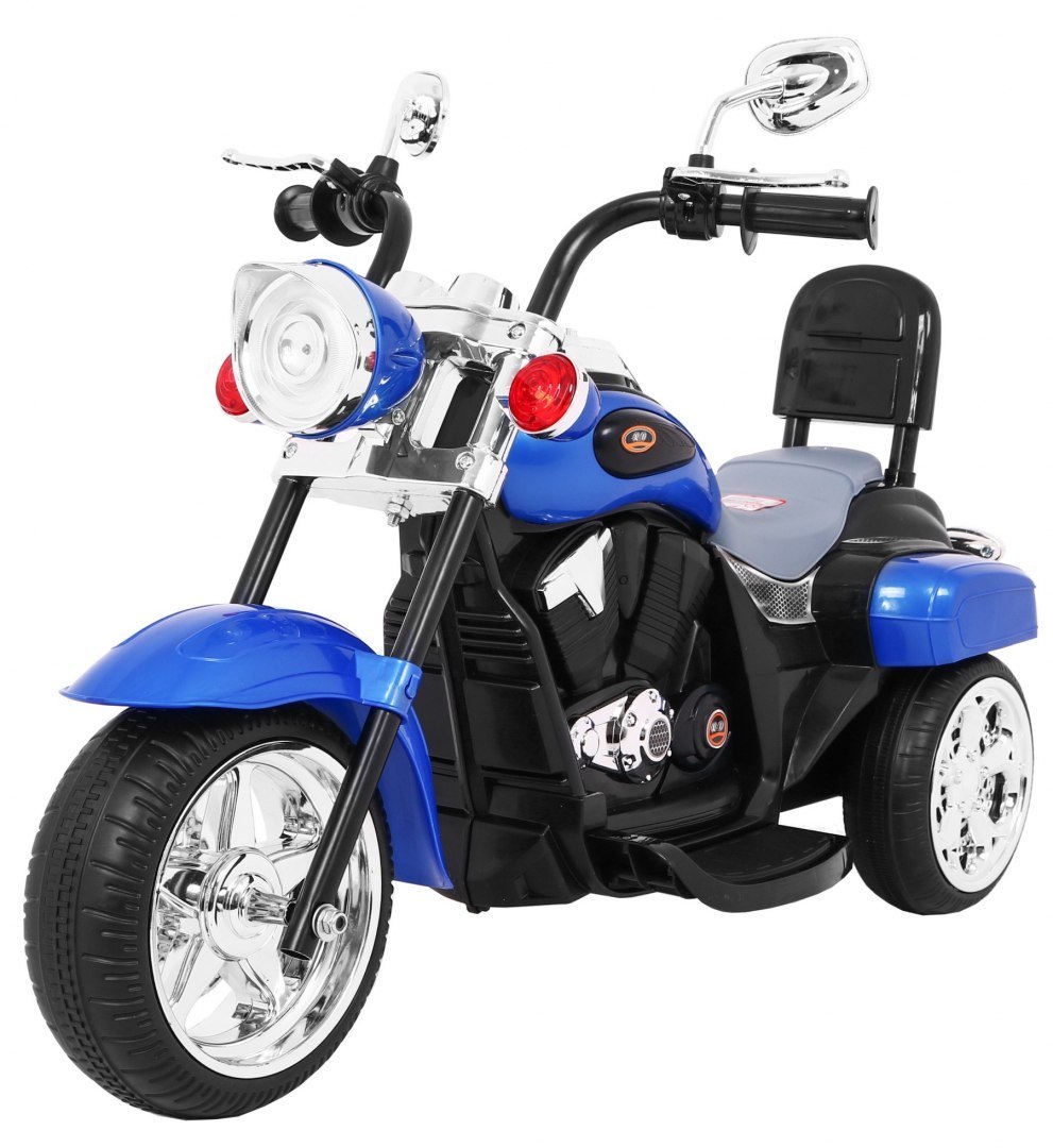Levně Dětská elektrická motorka Chopper modrá