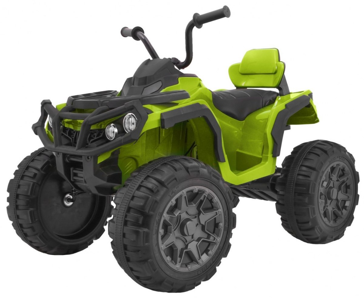 mamido  Dětská elektrická čtyřkolka ATV s ovladačem, EVA kola zelená