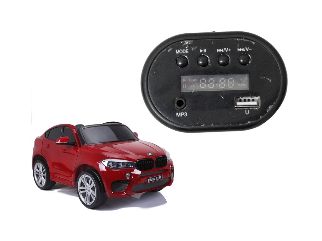 Levně Hudební panel do elektrického vozítka BMW X6M