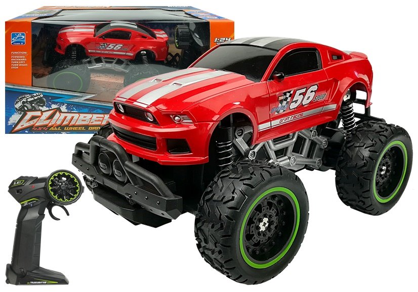 Levně Auto na dálkové ovládání R/C Monster 1:24 červené