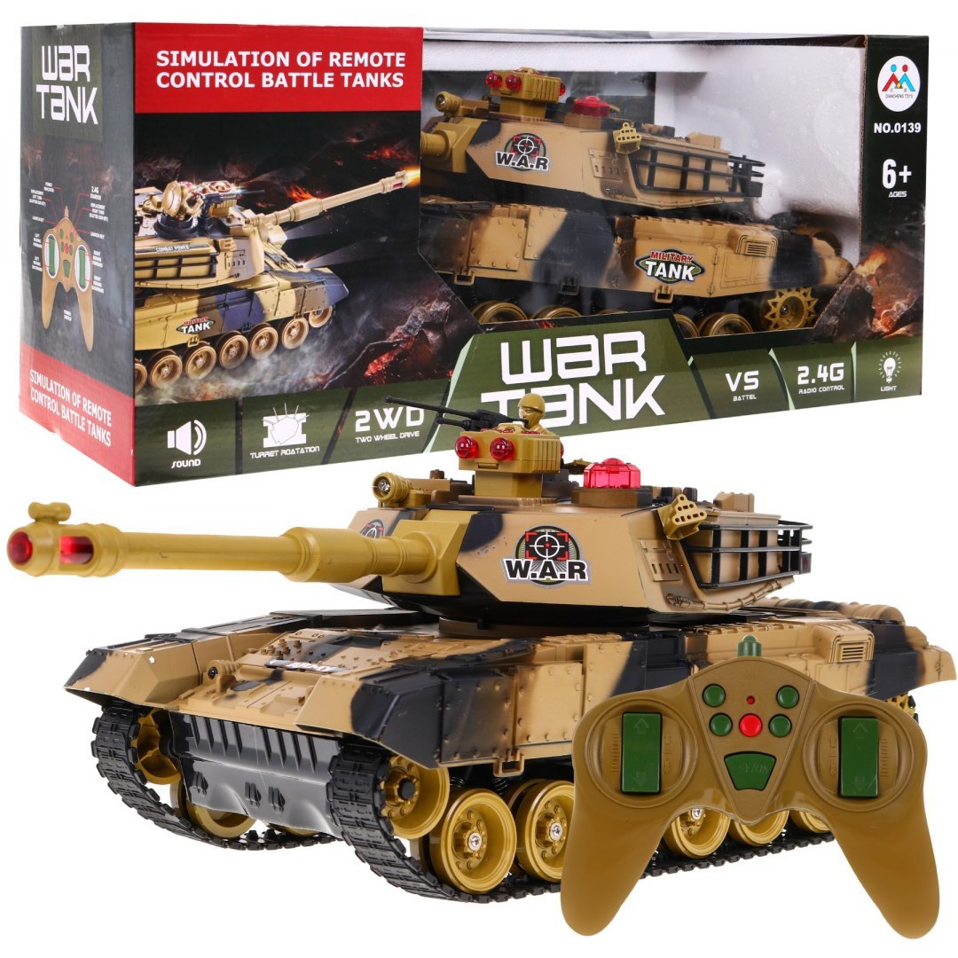 mamido  Tank na dálkové ovládání RC béžový 1:18 RC