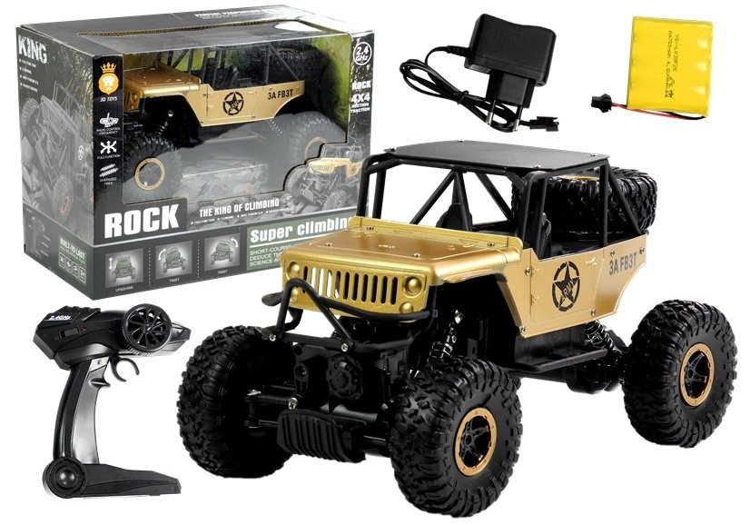 mamido Auto na dálkové ovládání jeep RC 1:18 zlaté RC mamido Auto na dálkové ovládání jeep RC 1:18 zlaté RC