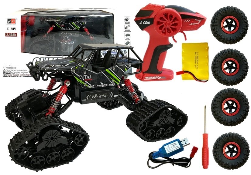 mamido  Auto na dálkové ovládání Climber 4x4 RC černo-zelené RC