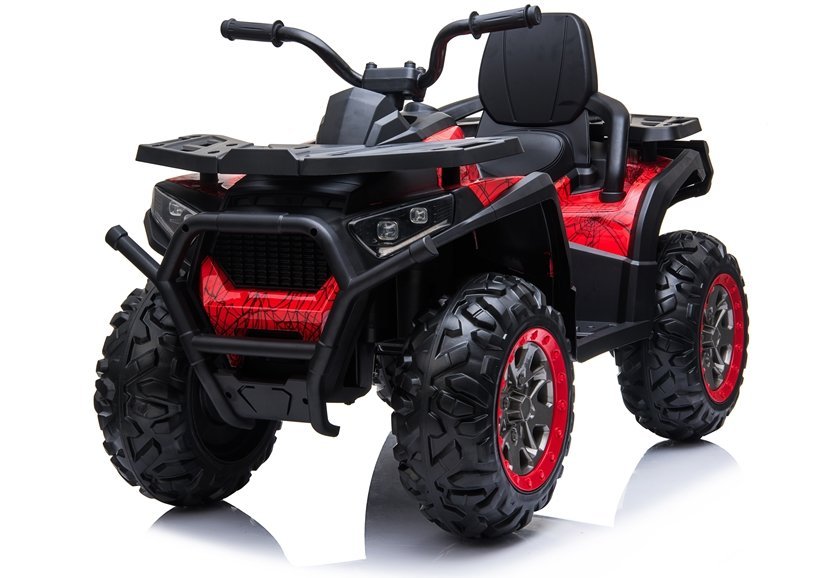 Levně Dětská elektrická čtyřkolka 4x4 Spyder lakovaná červená