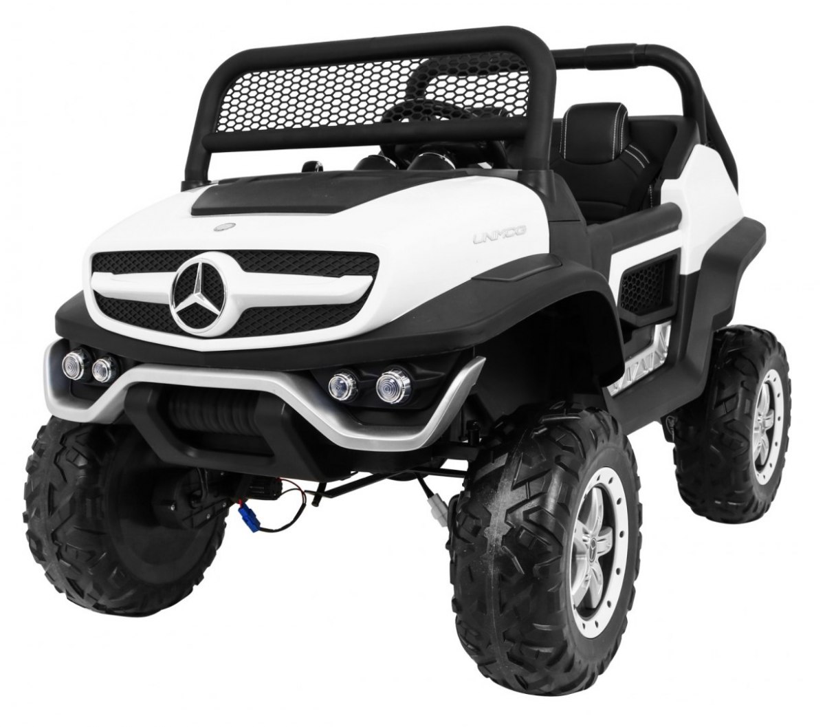 Levně Dětské elektrické auto Buggy 4x4 Mercedes-Benz Unimog bílé