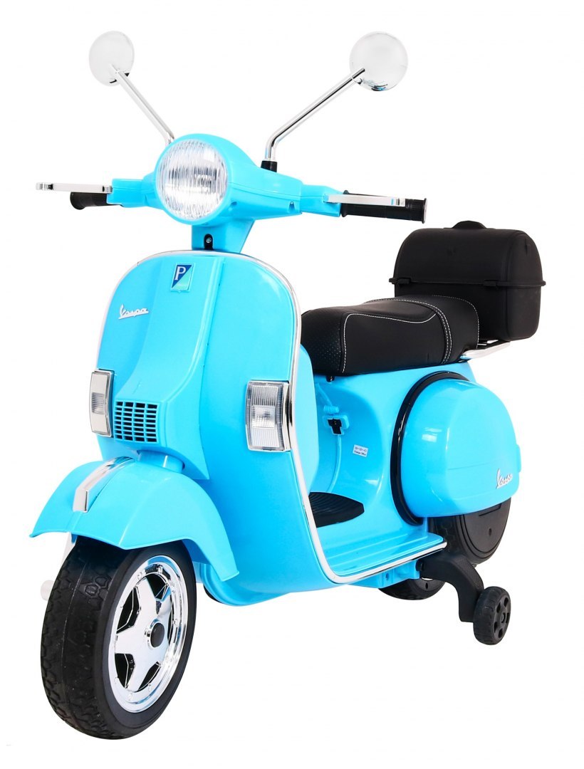 Levně Dětský elektrický skútr Vespa modrý