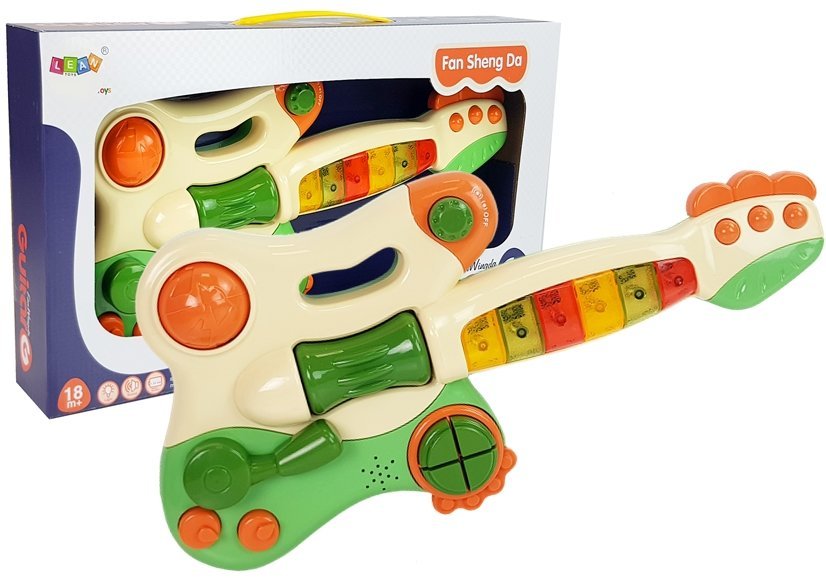 Levně Dětská interaktivní kytara zelená
