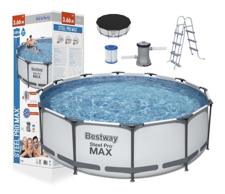 Levně Bazén Bestway Steel Pro MAX 3,66x1m bílý
