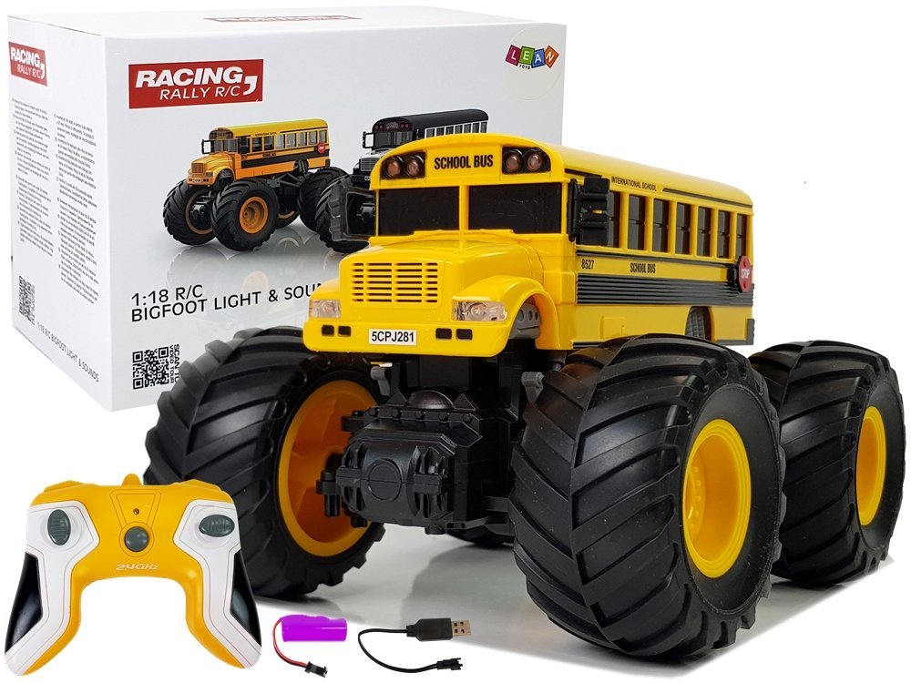 Levně Autobus na dálkové ovládání R/C 1:18 žlutý