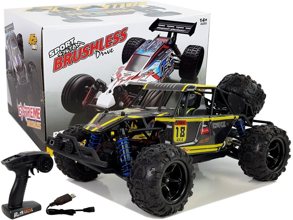 mamido Auto na dálkové ovládání RC 4x4 Buggy Enzone 45 km/h žluté RC