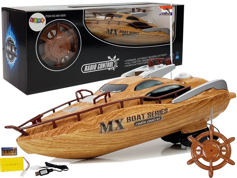 Levně Loď na dálkové ovládání R/C MX Boat 40m hnědá